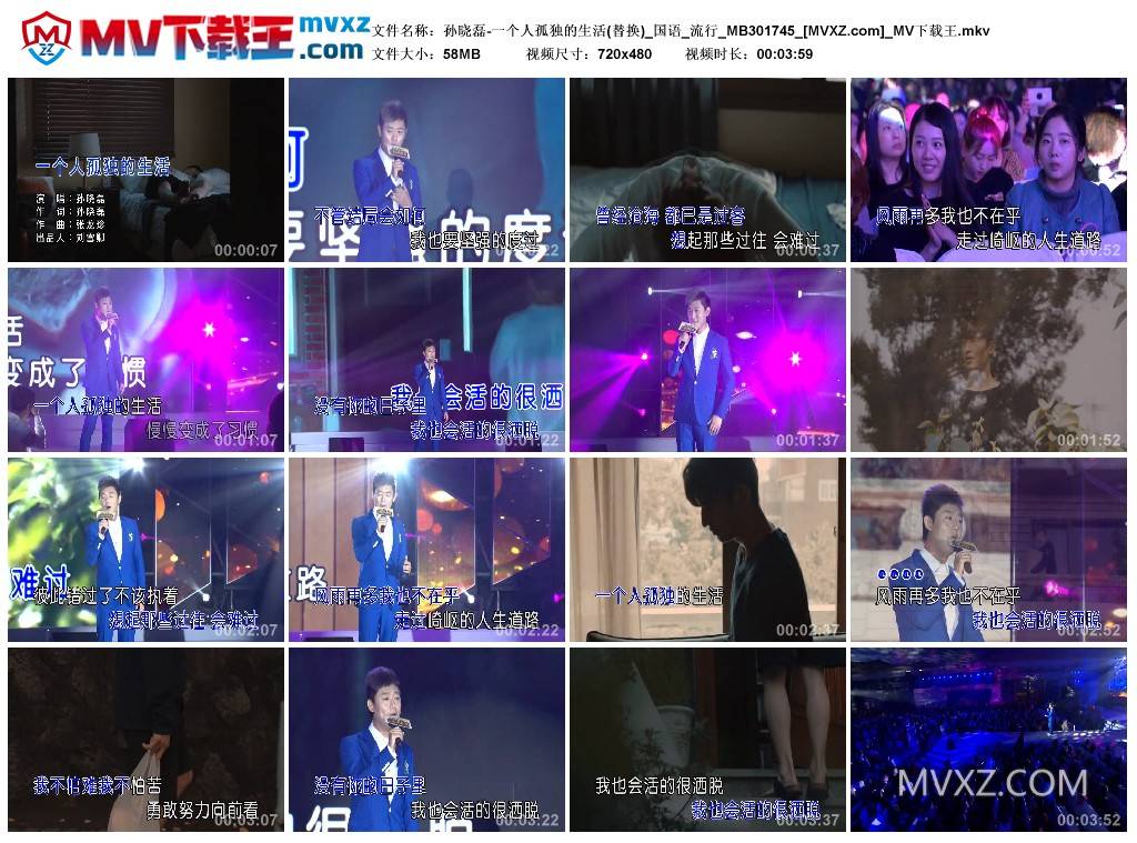孙晓磊-一个人孤独的生活(替换)_国语_流行_MB301745